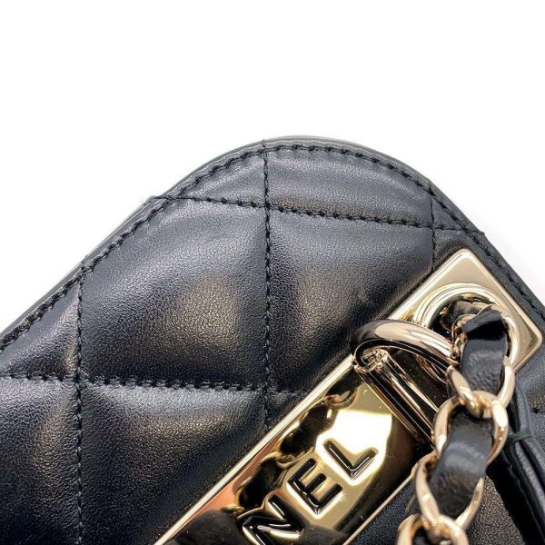 9294820 15 Chanel Chain Shoulder Bag Matelasse Vanity Bag Lambskin Black