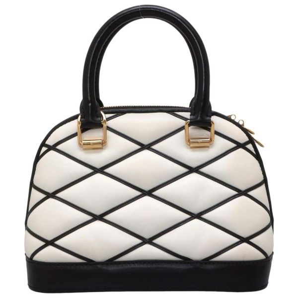 9300453 03 Louis Vuitton Handbag Lamb Alma BB 2way Shoulder Bag Black White