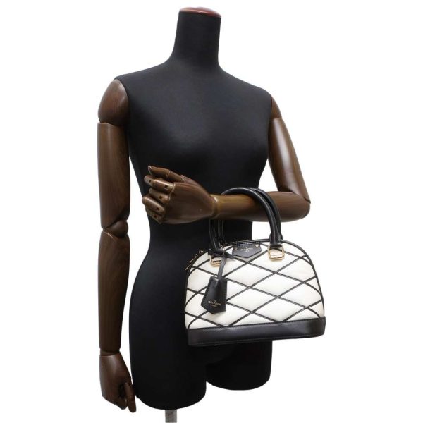 9300453 06 Louis Vuitton Handbag Lamb Alma BB 2way Shoulder Bag Black White