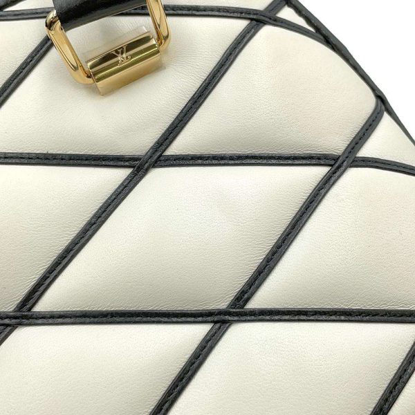 9300453 09 Louis Vuitton Handbag Lamb Alma BB 2way Shoulder Bag Black White