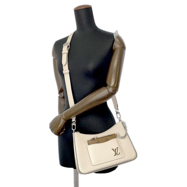 9313651 06 Louis Vuitton Epi Marelle 2way Shoulder Bag Ivory White