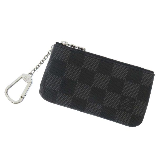 9313897 01 Louis Vuitton Coin Case Damier Graphite Pochette N60155 Black