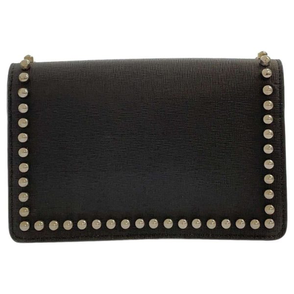 9318922 03 Fendi Karl Lagerfeld Chain Wallet Black