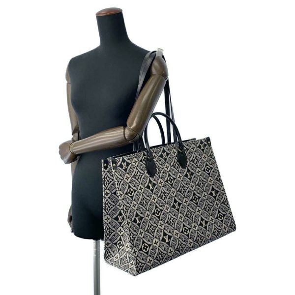 9319608 06 Louis Vuitton Tote Bag Jacquard On the Go GM 2way Black