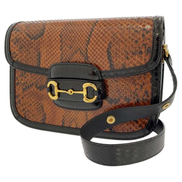 9319981 01 Gucci Horsebit 1955 Python Shoulder Bag