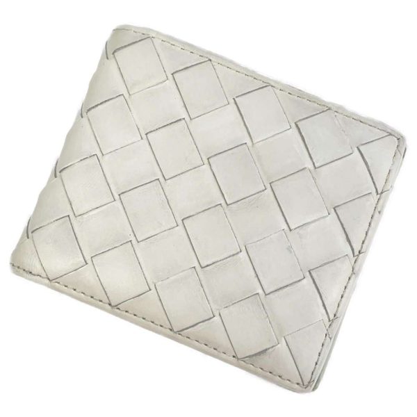 9321137 01 Bottega Veneta Wallet Intrecciato Wallet White Bicolor