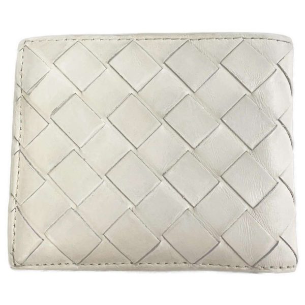 9321137 03 Bottega Veneta Wallet Intrecciato Wallet White Bicolor