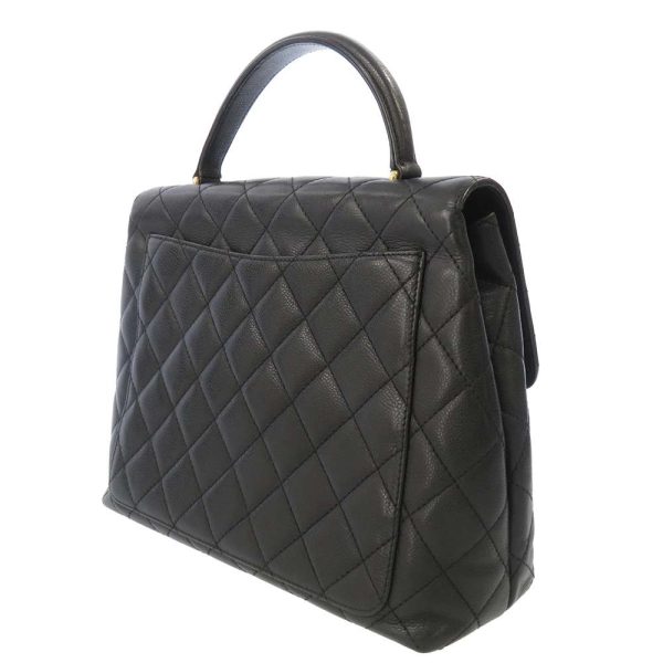 9321250 02 CHANEL Handbag Matelasse Coco Mark Caviar Skin Black