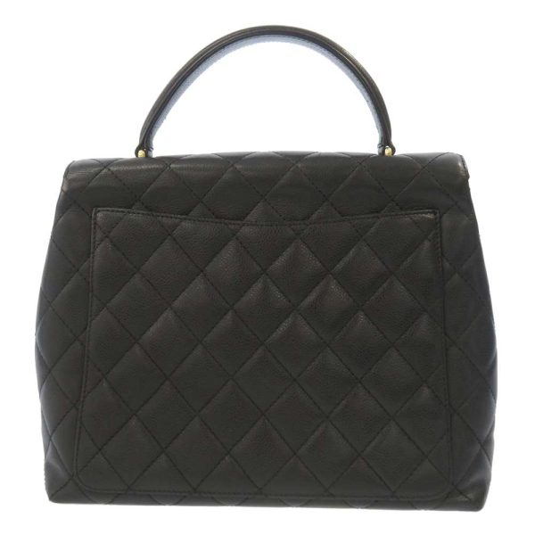 9321250 03 CHANEL Handbag Matelasse Coco Mark Caviar Skin Black