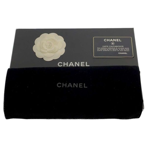 9321298 15 CHANEL Chain Wallet Matelasse Coco Mark Patent Wallet Black