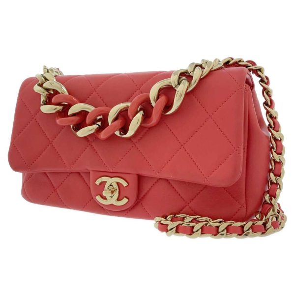 9321403 01 CHANEL Chain Bag CocoMark Lambskin Bag 2way Handbag