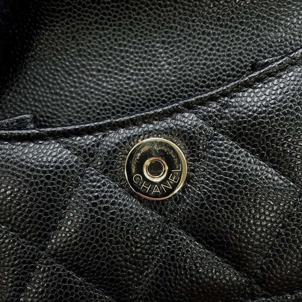 9329430 08 CHANEL Rucksack Matelasse Coco Mark Caviar Skin Mini Bag Backpack Black