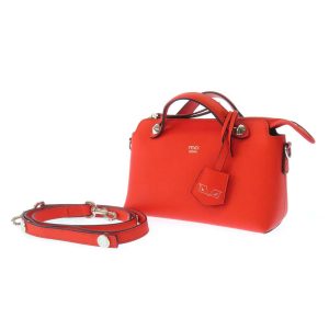 9330597 01 Bottega Veneta Intrecciato Shoulder Bag Red