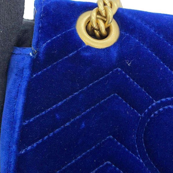 9331112 12 Gucci GG Marmont Velvet Chain Shoulder Bag