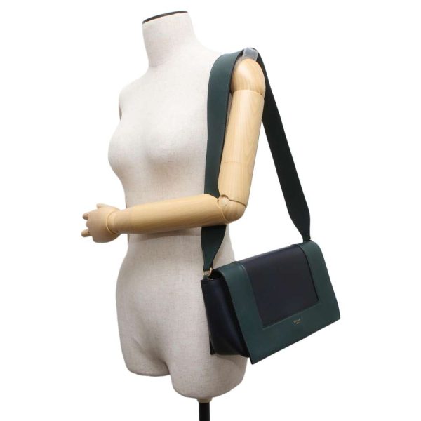 9334403 05 Celine Frame Medium Shoulder Bag Green