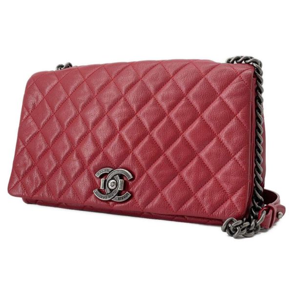 9343726 01 CHANEL Chain Bag Big Matelasse Calf Red BAG