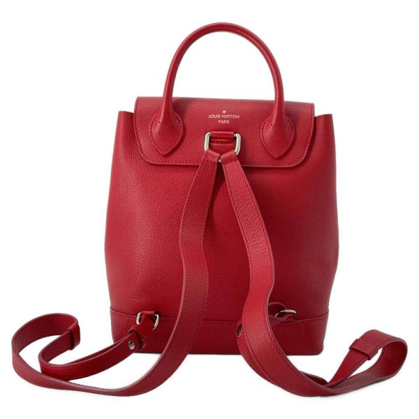 9350861 03 Louis Vuitton Lock Me Backpack Rucksack Leather Red