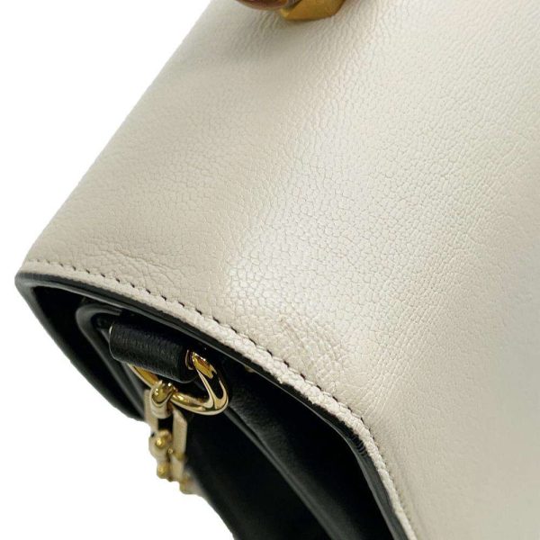 9350939 15 Gucci Python Bamboo Handbag Black White