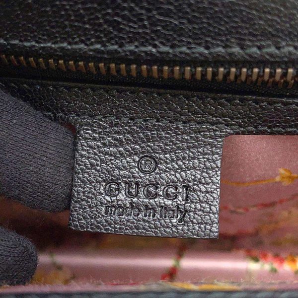 9350939 18 Gucci Ottilia Python Bamboo Handle Handbag Black