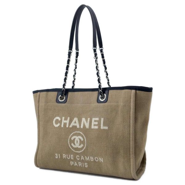 9351042 01 CHANEL Chain Tote Bag Deauville Line Medium Shopping Bag