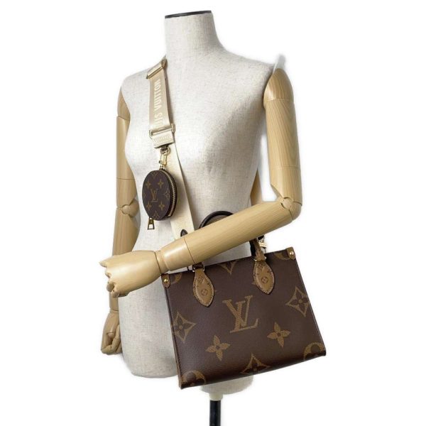 9361089 06 Louis Vuitton On the Go PM Tote Bag Monogram Reverse Brown