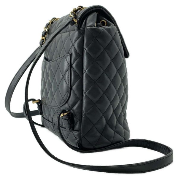 9363106 02 Chanel Rucksack Matelasse Lambskin Backpack Black