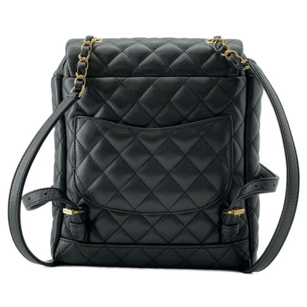 9363106 03 Chanel Rucksack Matelasse Lambskin Backpack Black