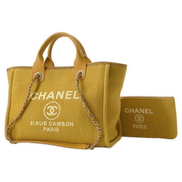 9363168 01 CHANEL Tote Deauville CocoMark Small Bag 2way Bag