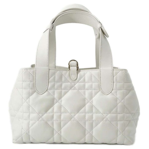 9379596 03 Christian Dior Toujours Macrocannage Small Handbag White