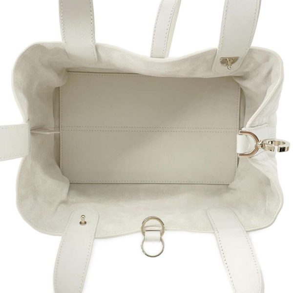 9379596 06 Christian Dior Toujours Macrocannage Small Handbag White