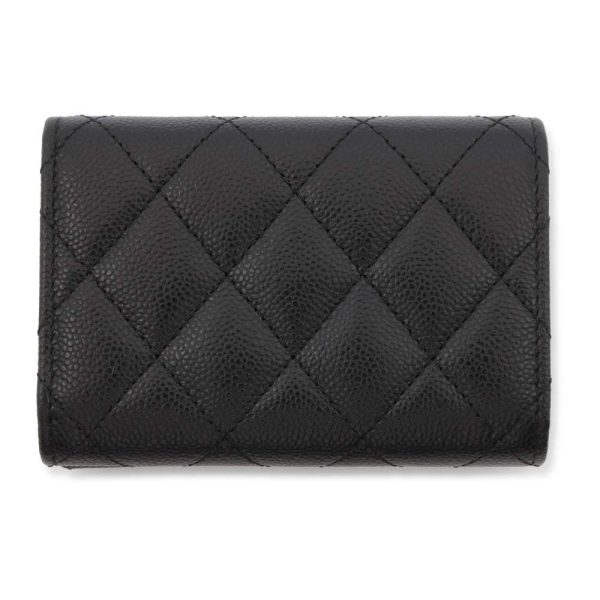 9389489 03 CHANEL Small Flap Wallet Matelasse Cocomark Black