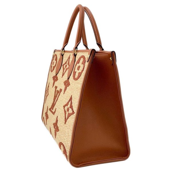 9394766 02 Louis Vuitton Shoulder Bag Monogram Raffia On the Go MM M57707 2way Shoulder Tote Bag