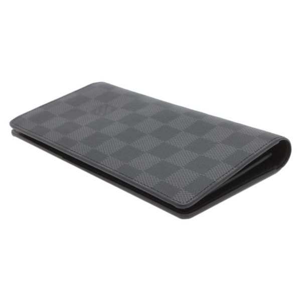 9396081 02 Louis Vuitton Long Graphite Braza N62665 Wallet Black