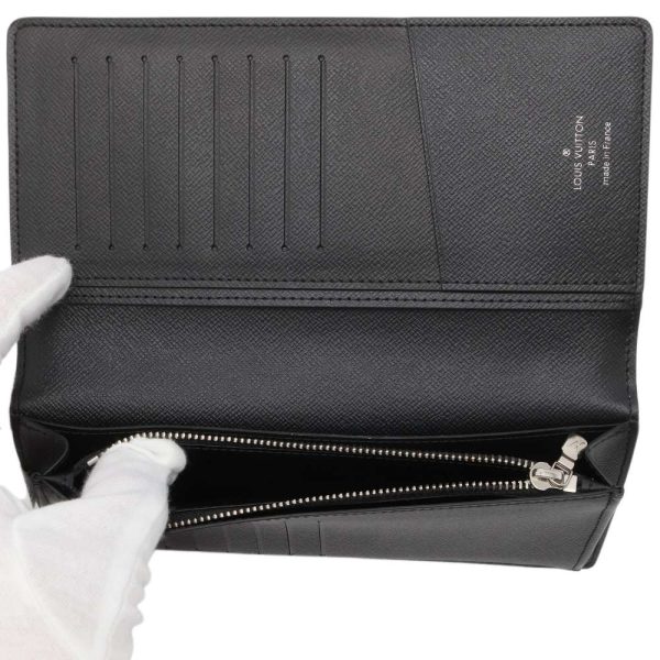 9396081 05 Louis Vuitton Long Graphite Braza N62665 Wallet Black