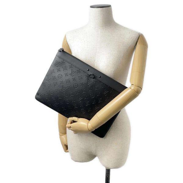 9397392 05 Louis Vuitton Clutch Bag Monogram Shadow Pochette Apollo M62903 Black