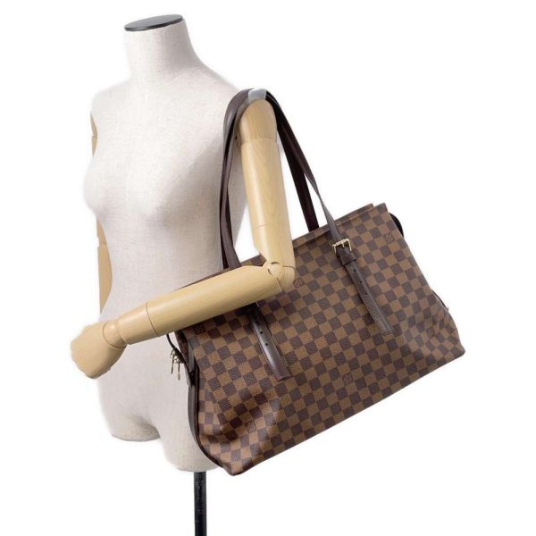 9397415 05 Louis Vuitton Chelsea Shoulder Bag Damier Ebene Brown