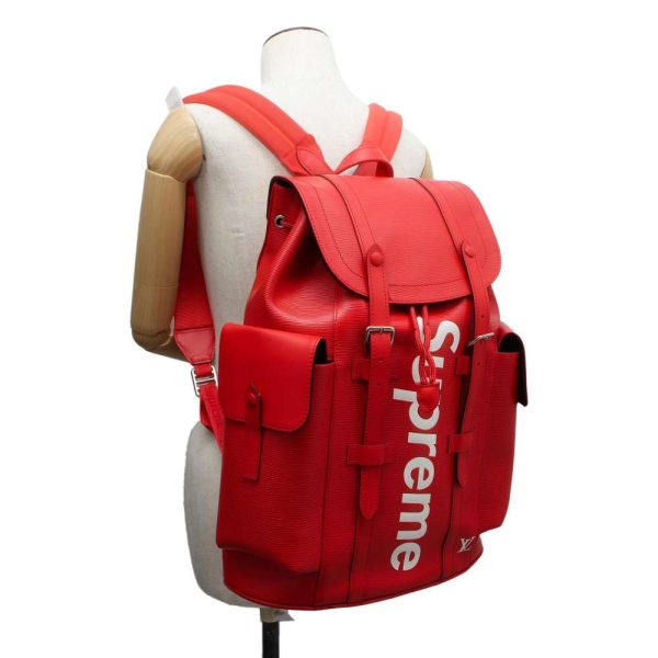 9397576 05 Louis Vuitton Christopher Rucksack Epi Supreme Red