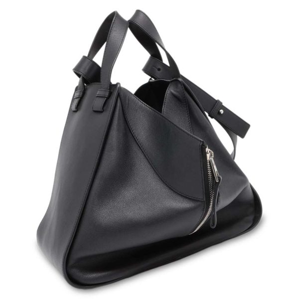 9397798 02 LOEWE Hammock Medium Calf Handbag Black