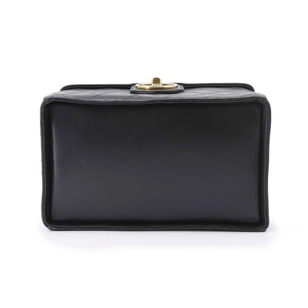 9398047 04 Chanel Vanity Bag Matelasse Bicolore Lambskin Black