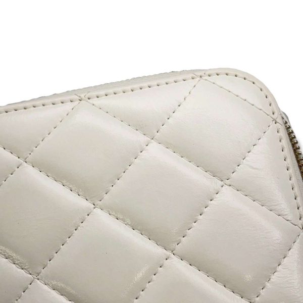 9398108 10 CHANEL Chain Shoulder Bag Matelasse Coco Mark Shiny Calfskin Bag White