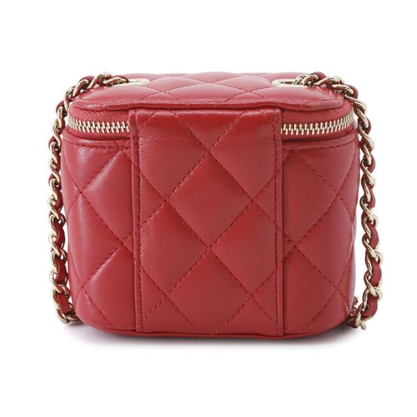 9398122 03 CHANEL Vanity Bag Matelasse Coco Mark Lambskin AP2158 Chain Shoulder Bag Accessory Pouch