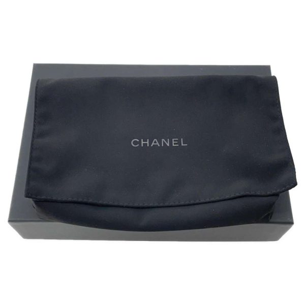 9398153 16 CHANEL Chain Wallet Coco Mark Lambskin Wallet Black