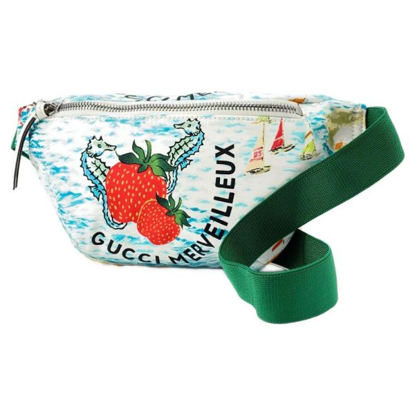 9398498 01 Gucci Nylon Body Bag Strawberry Seahorse