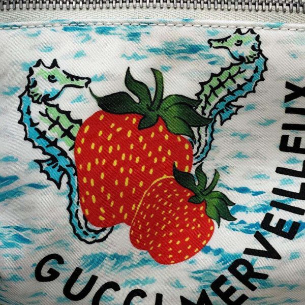 9398498 08 Gucci Nylon Body Bag Strawberry Seahorse