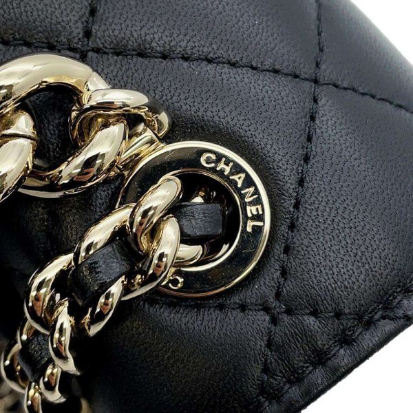 9398542 12 CHANEL Chain Bag CocoMark Studs Lambskin 2way Black