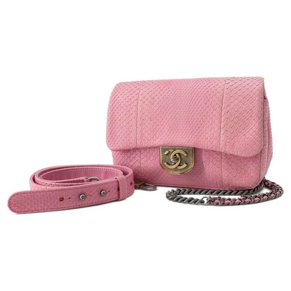 9398818 01 Chanel Python Shoulder Bag Pink