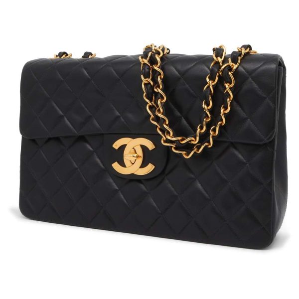 9398856 01 Chanel Chain Bag Big Matelasse Coco Mark W Chain Shoulder Black