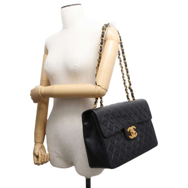 9398856 05 Chanel Chain Bag Big Matelasse Coco Mark W Chain Shoulder Black