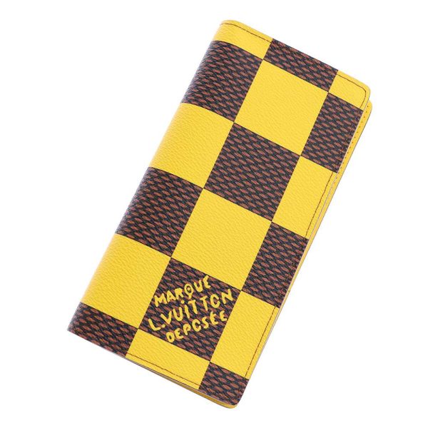 9403055 01 Louis Vuitton Long Portefeuille Brazza NM Yellow Wallet