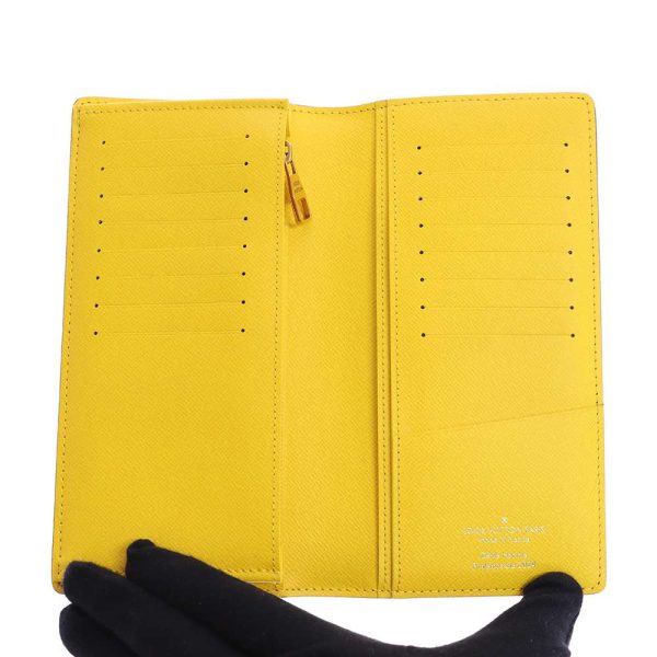 9403055 04 Louis Vuitton Long Portefeuille Brazza NM Yellow Wallet